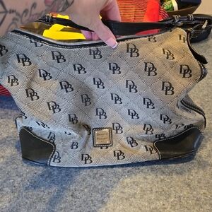 Dooney & Bourke Black and Gray Monogram Bag